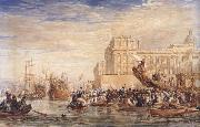 David Cox Embarkation of His Majesty George IV from Greenwich (mk47) oil painting on canvas